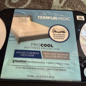 Temper-pedic cool mattress protector New cal king